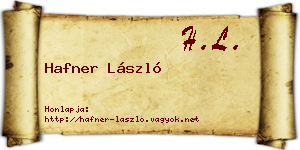 Hafner László névjegykártya