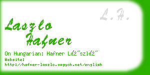 laszlo hafner business card